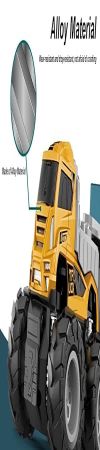 WHITE BIRD Construction Excavator 360 Degree Rotate Vehicle with Lights and Sounds Toy for Boys and Kids,Yellow (2 Color Truck - Sent Any One Color) (Freight Truck)