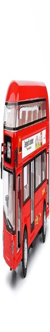 WHITE BIRD Diecast Double Decker London Bus Toy Metal Alloy Bus for Kids Light Music Open Door Collection Friction Bus Toys for Boy Kids