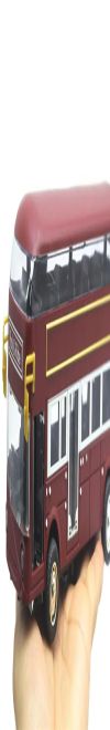 WHITE BIRD Diecast Double Decker London Bus Toy Metal Alloy Bus for Kids Light Music Open Door Collection Friction Bus Toys for Boy Kids